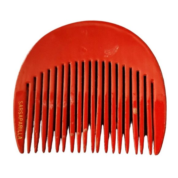Vintage Red Hair comb Sarsaparilla Signed Vintage hand painted main image 5